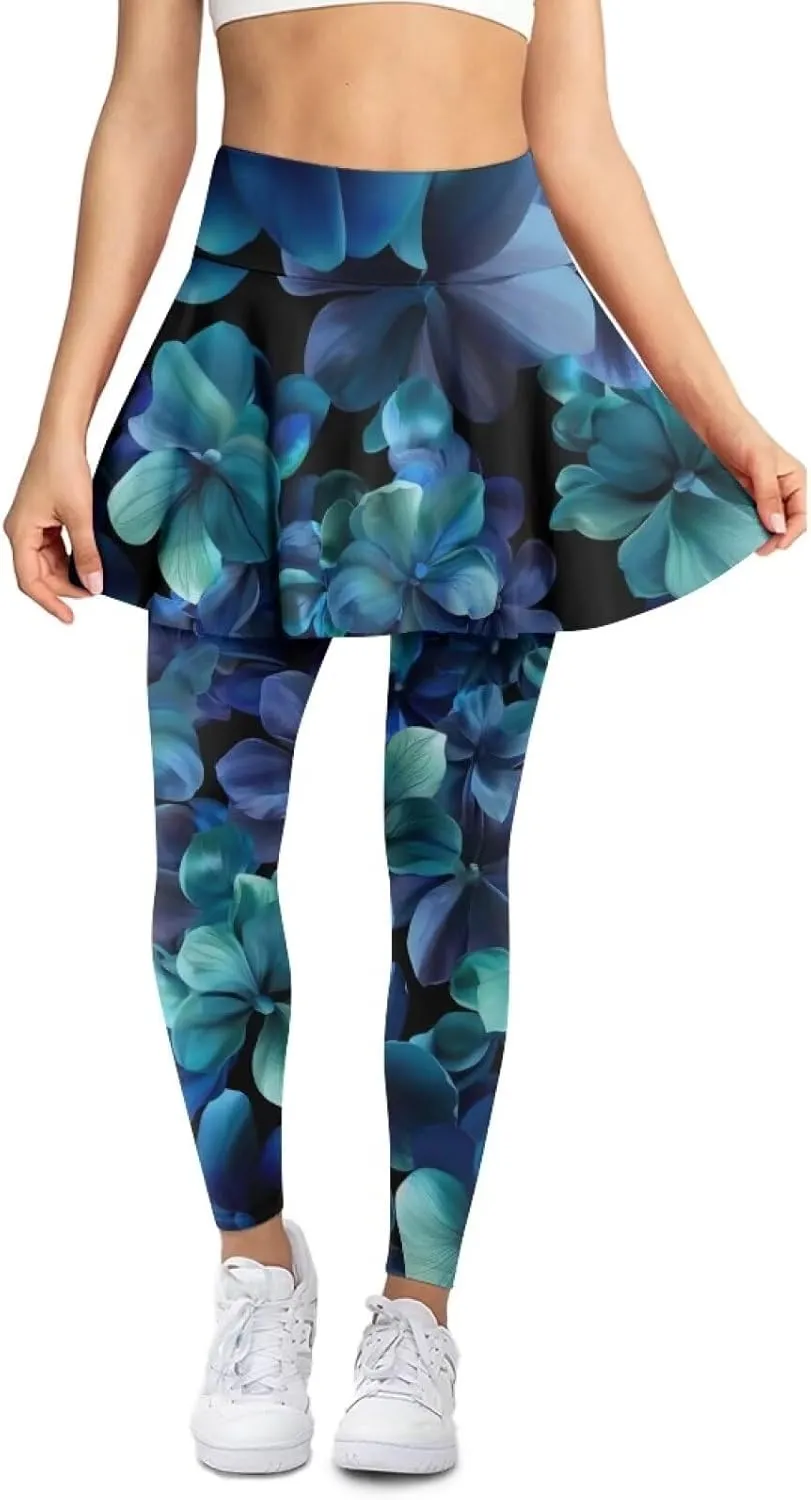 YEXIATODO Skirted Leggings for Women Control The Belly High Waisted Flowy Pleated Golf Skorts Skirts XS-3XL