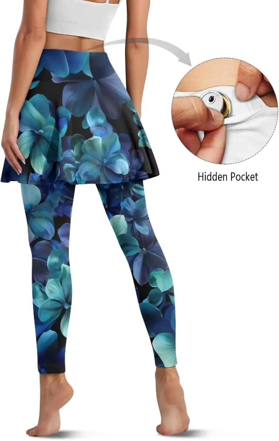 YEXIATODO Skirted Leggings for Women Control The Belly High Waisted Flowy Pleated Golf Skorts Skirts XS-3XL