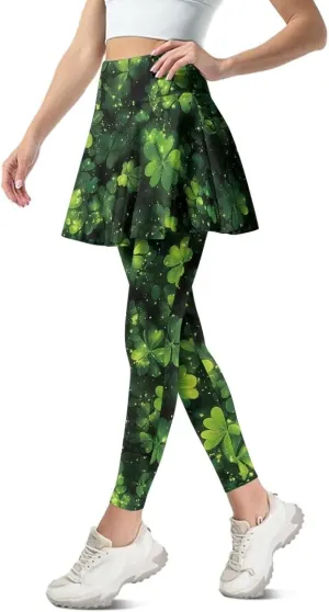 YEXIATODO Skirted Leggings for Women Control The Belly High Waisted Flowy Pleated Golf Skorts Skirts XS-3XL