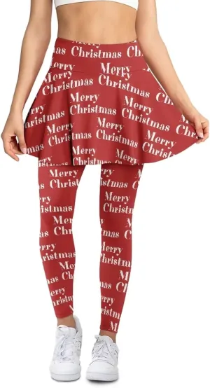 YEXIATODO Skirted Leggings for Women High Waisted Flowy Pleated Golf Skorts Skirts Control The Belly XS-3XL