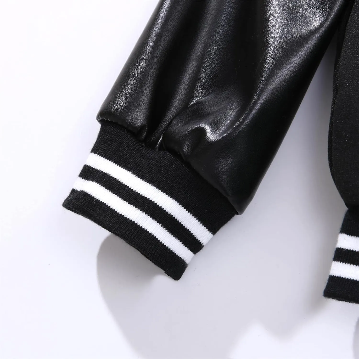Yuji Itadori Women Varsity Jacket Leather Sleeve Baseball Lightweight Jacket Fleece Coat Button Down Clothes