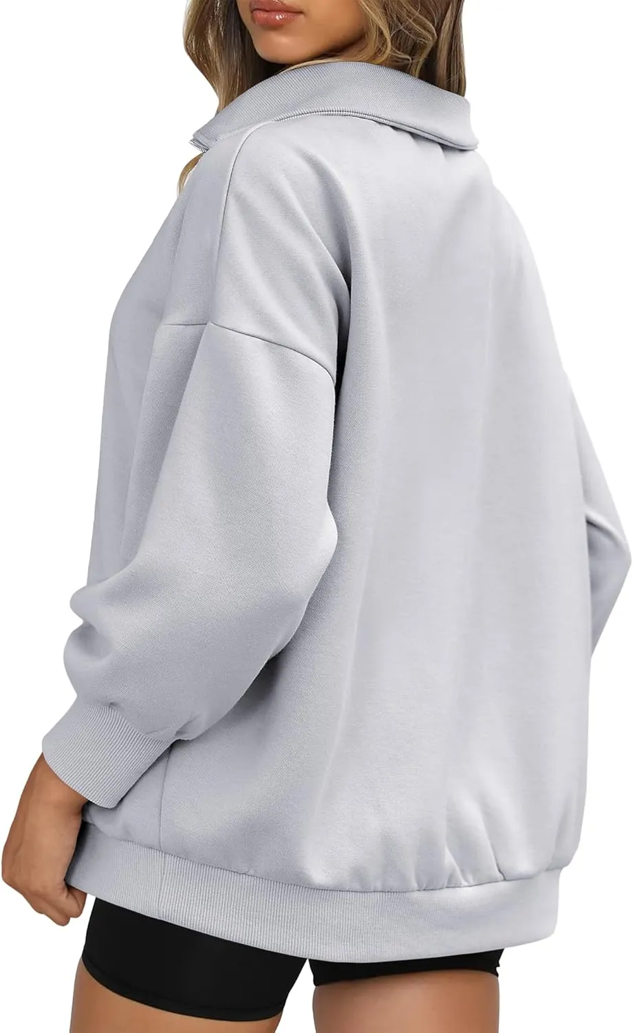Zeagoo Women Sweatshirts Quarter Zip Stand Collar Pullovers Fleece Workout Hoodies Y2K Clothes