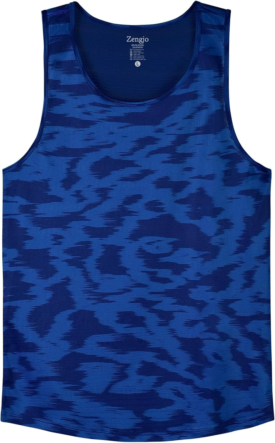 Zengjo Mens Tank Tops Workout Sleeveless Shirts Quick Dry Running Gym Mesh Muscle Tanks
