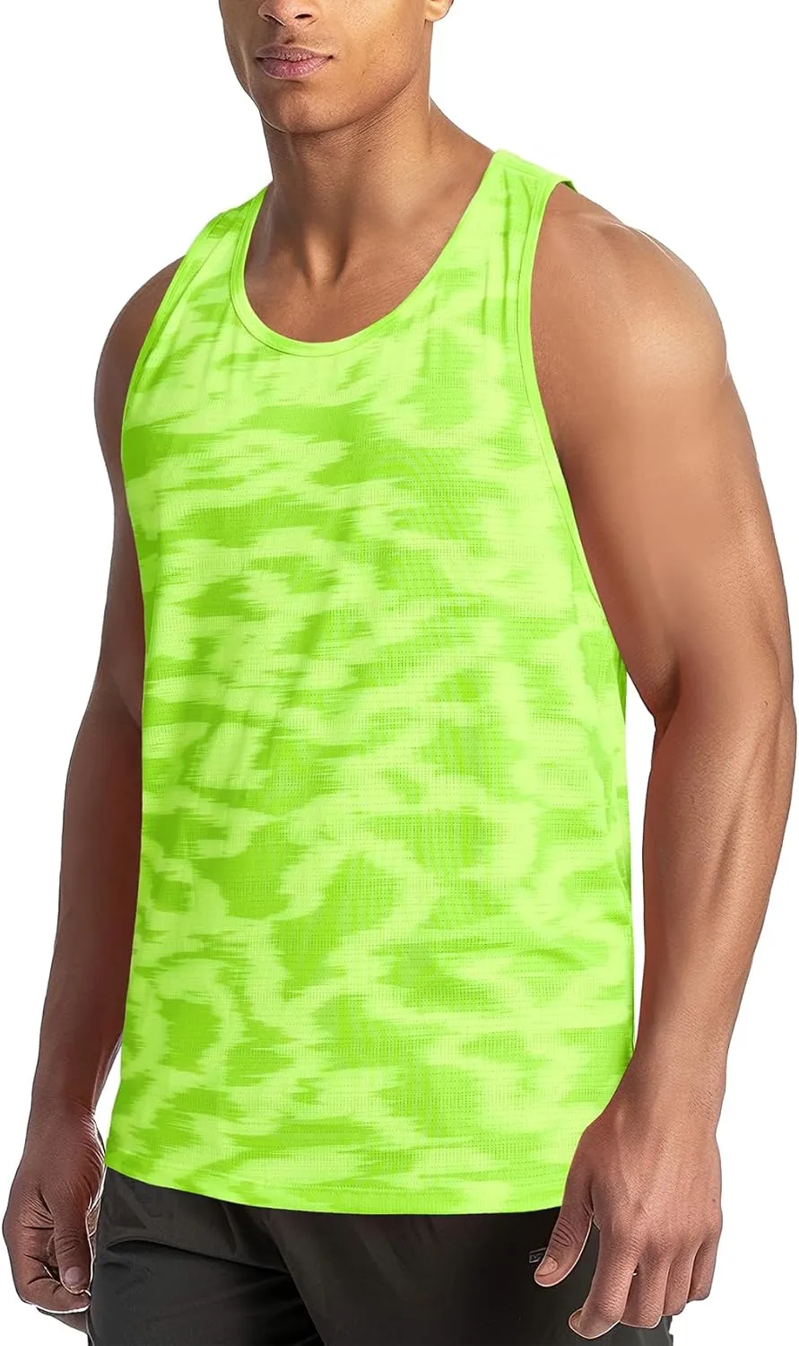 Zengjo Mens Tank Tops Workout Sleeveless Shirts Quick Dry Running Gym Mesh Muscle Tanks