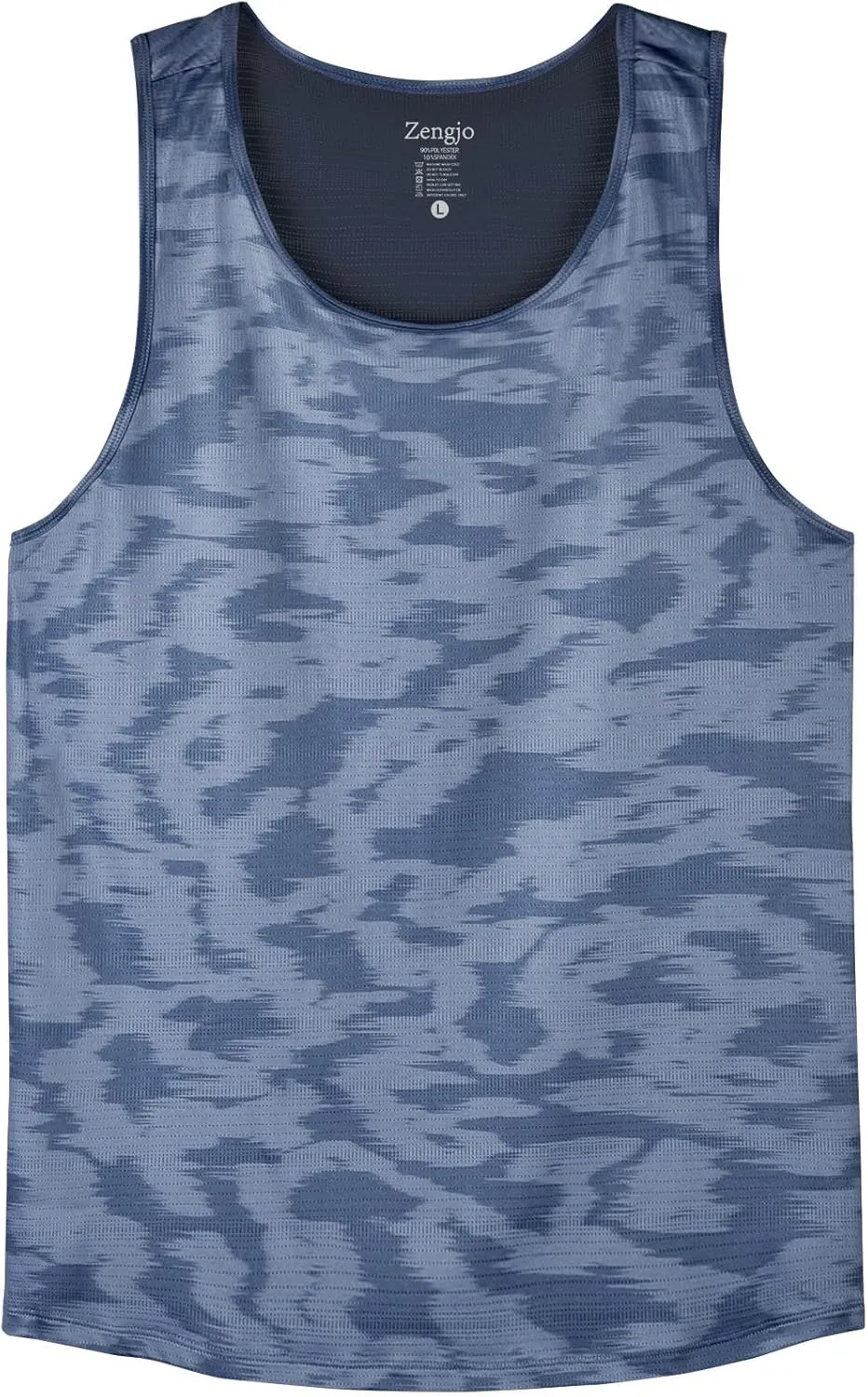 Zengjo Mens Tank Tops Workout Sleeveless Shirts Quick Dry Running Gym Mesh Muscle Tanks