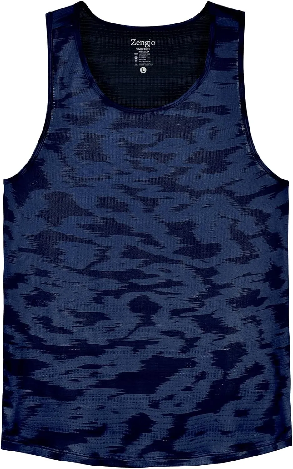 Zengjo Mens Tank Tops Workout Sleeveless Shirts Quick Dry Running Gym Mesh Muscle Tanks