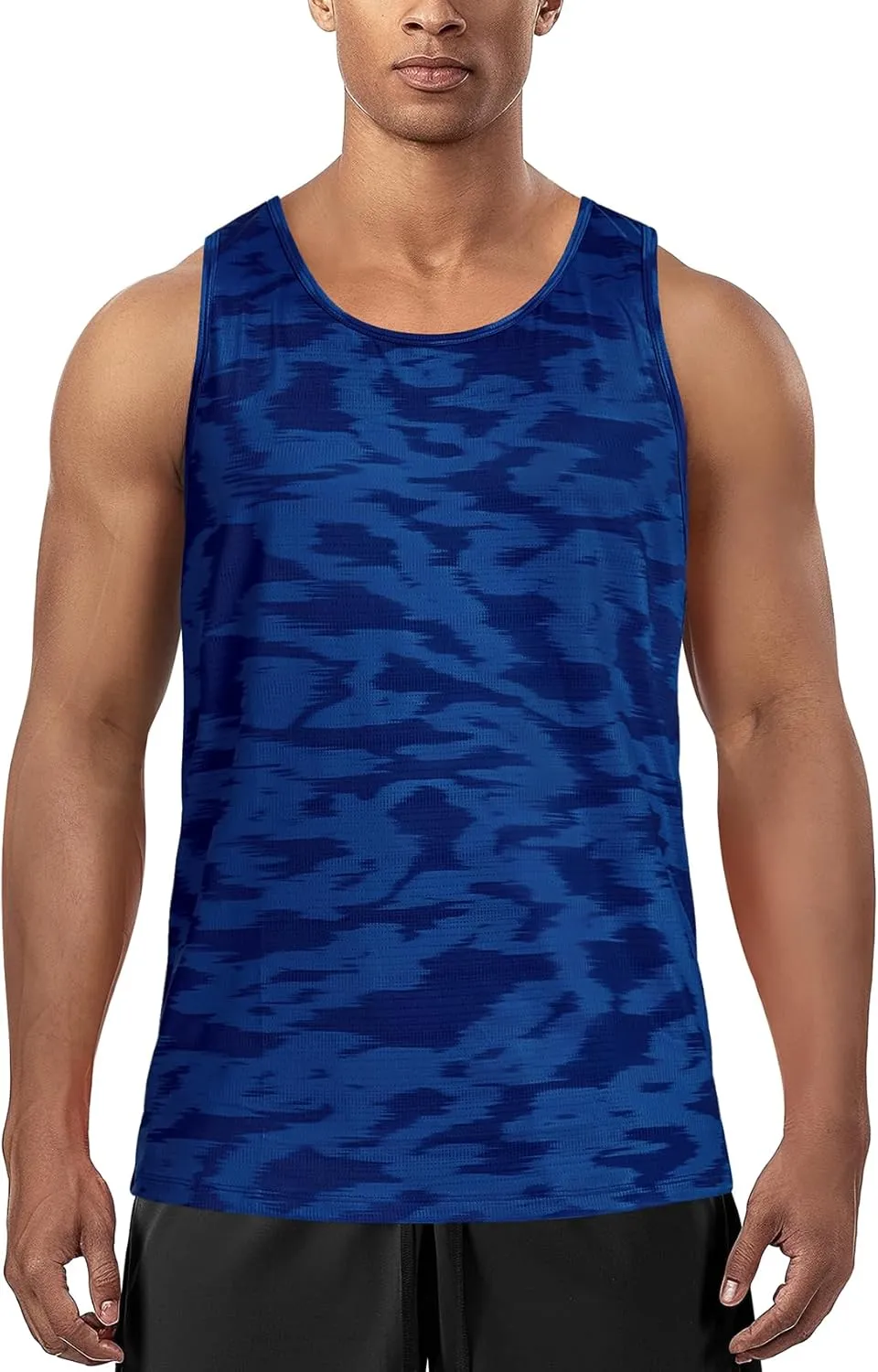 Zengjo Mens Tank Tops Workout Sleeveless Shirts Quick Dry Running Gym Mesh Muscle Tanks