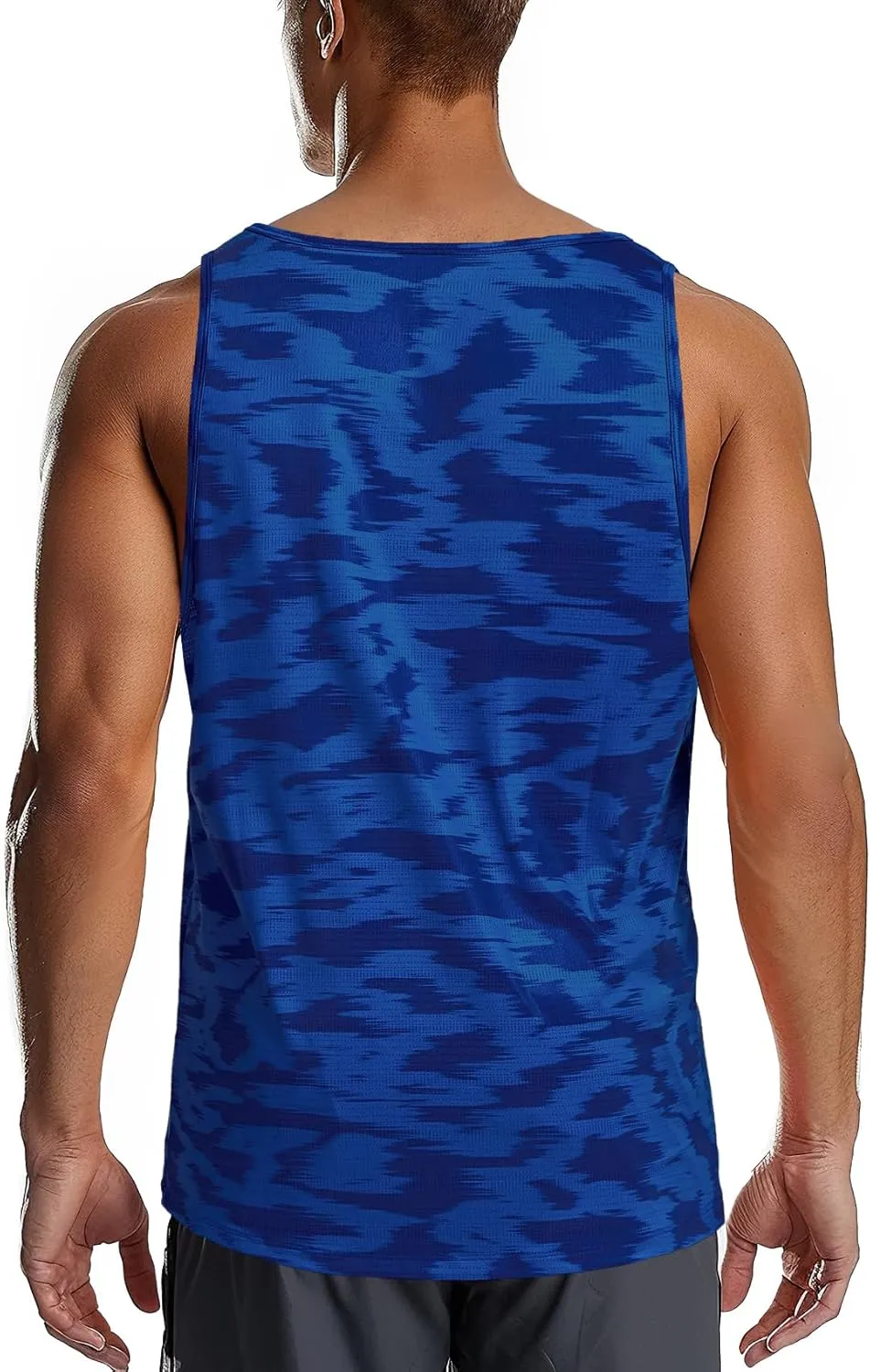 Zengjo Mens Tank Tops Workout Sleeveless Shirts Quick Dry Running Gym Mesh Muscle Tanks