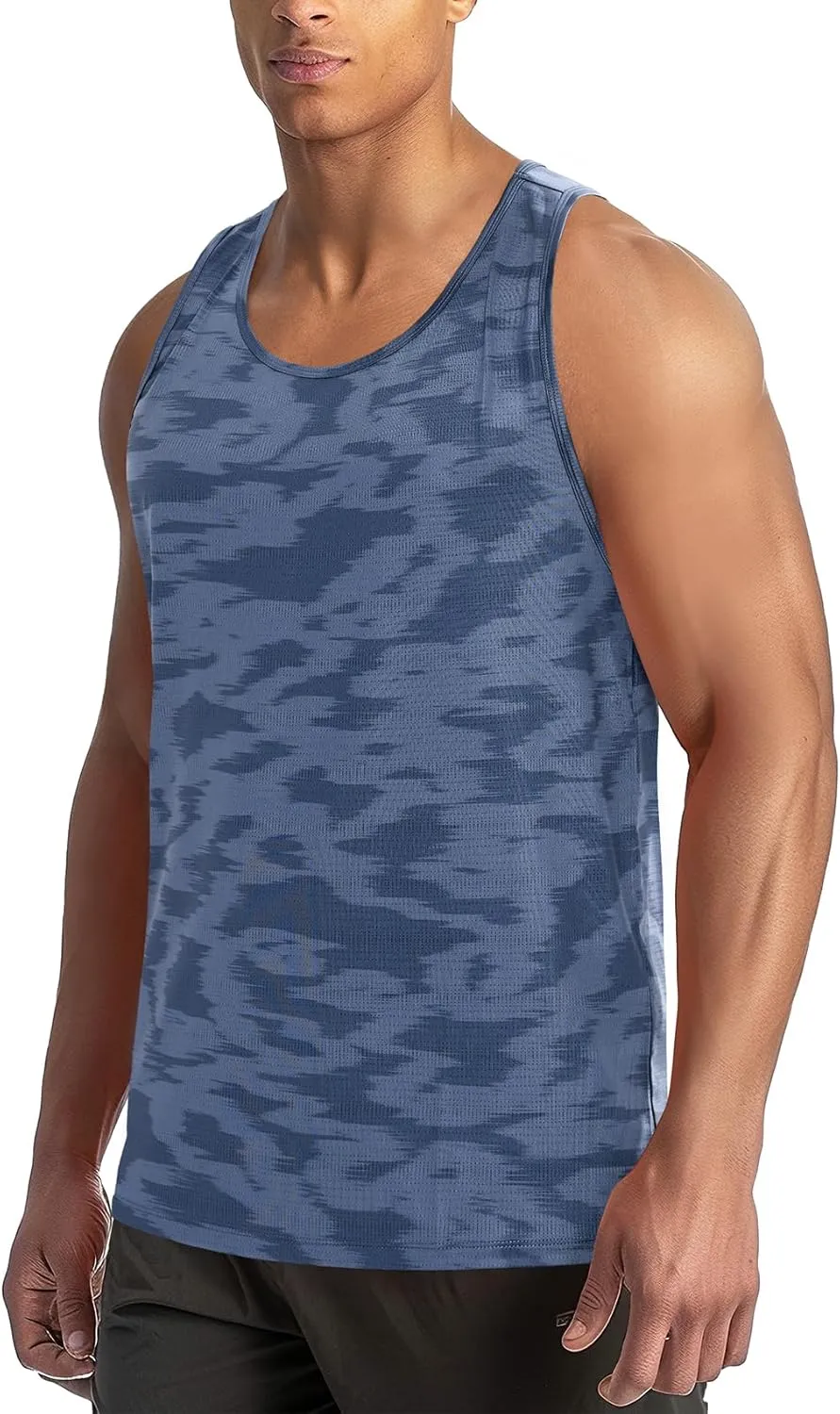 Zengjo Mens Tank Tops Workout Sleeveless Shirts Quick Dry Running Gym Mesh Muscle Tanks