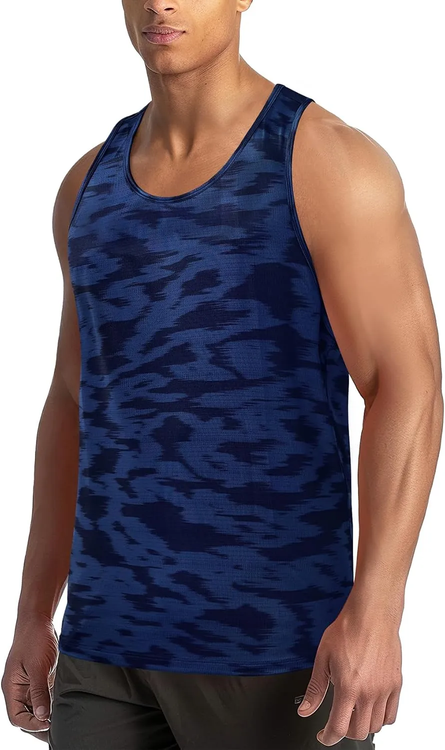 Zengjo Mens Tank Tops Workout Sleeveless Shirts Quick Dry Running Gym Mesh Muscle Tanks
