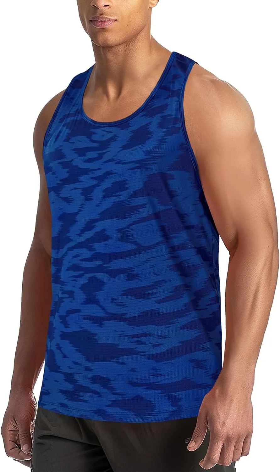 Zengjo Mens Tank Tops Workout Sleeveless Shirts Quick Dry Running Gym Mesh Muscle Tanks