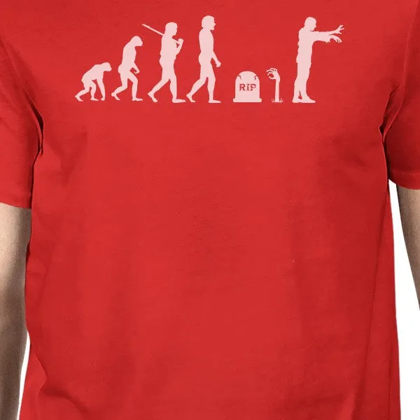Zombie Evolution Mens Red Shirt