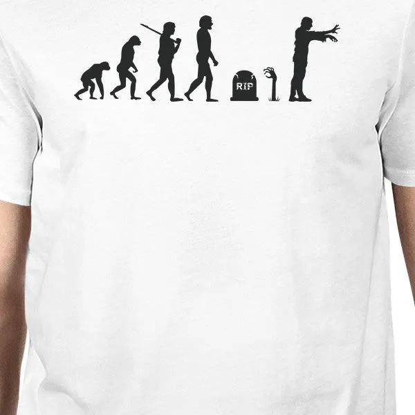 Zombie Evolution Mens White Shirt